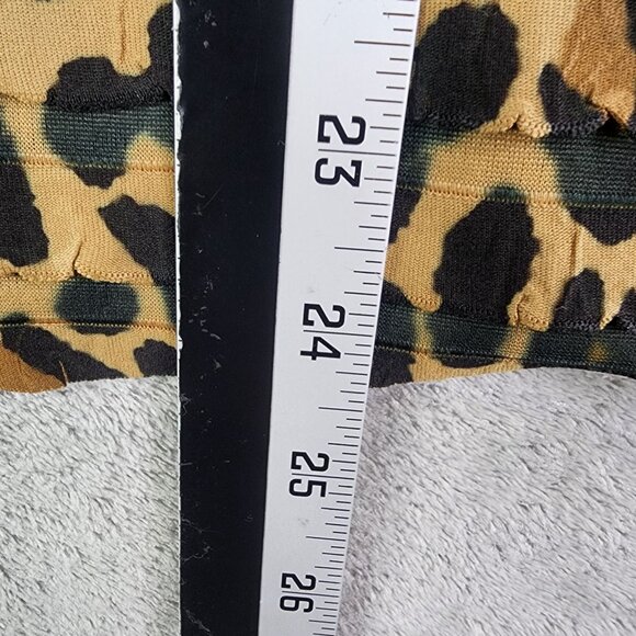 Women's Notations Brown Leopard Print Blouse Top round Neck Short Sleeve XL - Picture 11 of 12